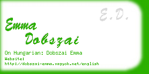 emma dobszai business card